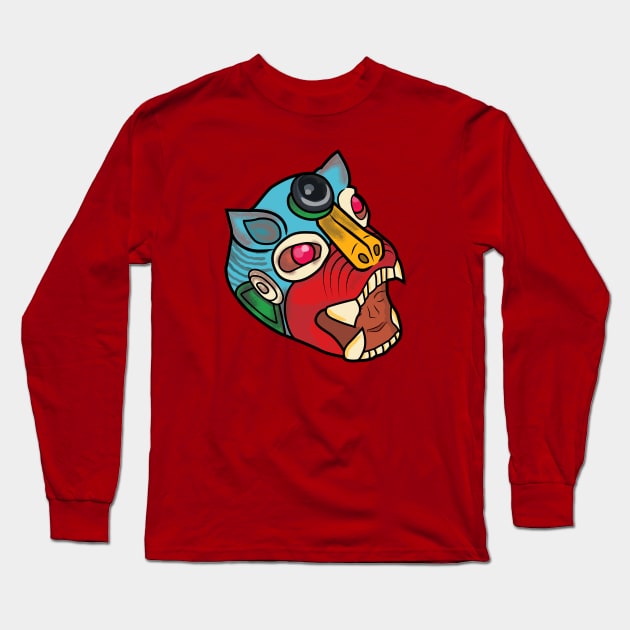 Jaguar Chichén itzá Long Sleeve T-Shirt by onategraphics